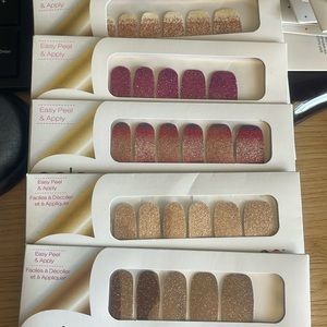 5 color street nail polish strips